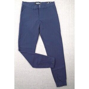 Mossimo Women's Stretch Pants 28" Waist Navy Blue Skinny Elastic Waist Band